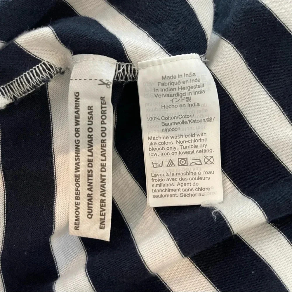 J Crew navy/white striped maxi dress. 100% cotton. XXS. - Picture 4 of 5